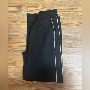 black wide leg sweatpants
